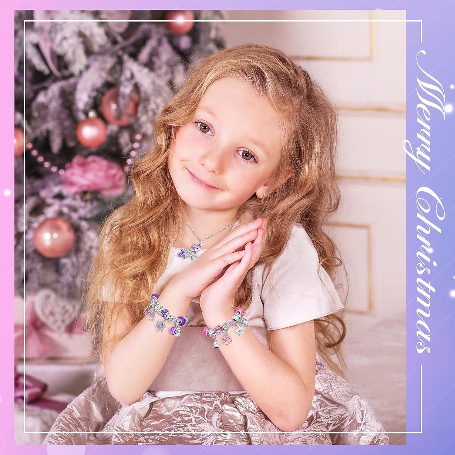 Bransoletki z kalendarzem adwentowym na Boże Narodzenie 2025 dla dziewcząt, 24-dniowy zestaw do samodzielnego tworzenia biżuterii z 22 koralikami i 2 regulowanymi bransoletkami, prezent odliczający 2025 - $28.99 –P6