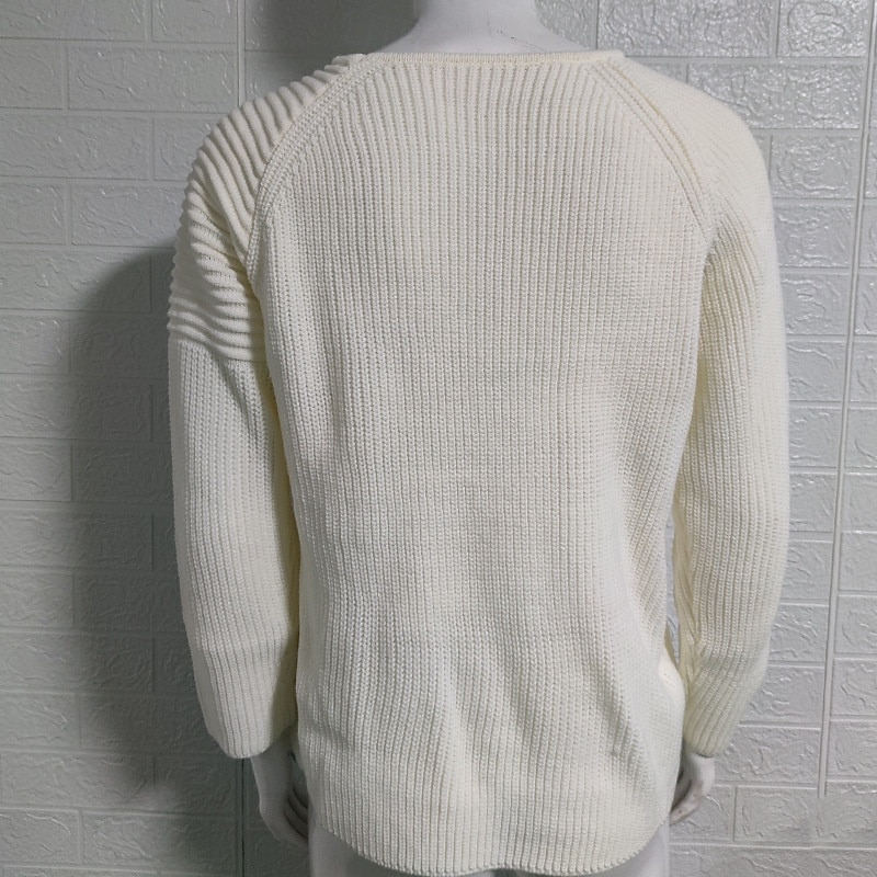 Herren Pullover Strickpullover Gerippt Stricken Normale Oberteile Gestrickt Einfach Rundhalsausschnitt Mode Basic Urlaub Alltagskleidung Bekleidung Herbst Winter Schwarz Weiß M L XL 2026 - $40.99 –P10