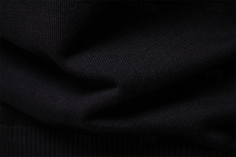 Homens Pulôver Tricotar Tops regulares Half Zip Listas Tecido Colarinho Clerical Legal Pulôver Escola Férias Roupa Primavera Outono Preto Azul Marinho Escuro S M L de 2026 por $53.99 –P9