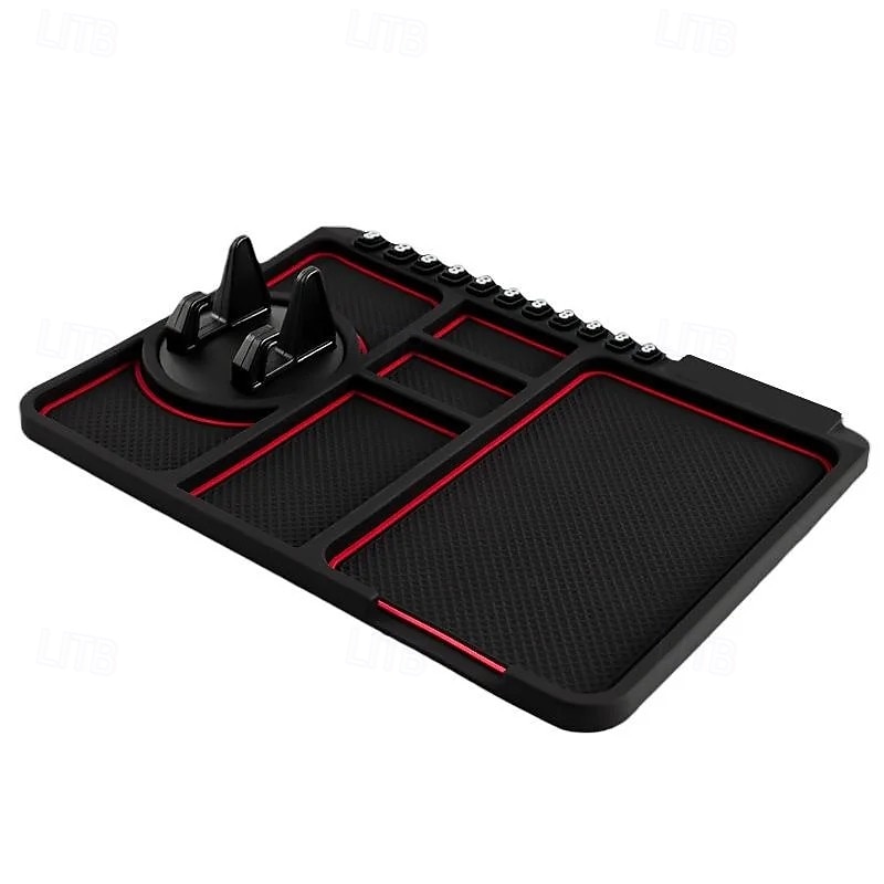 Anti-Skid Car Dashboard Sticky Pad, Multifunctional Silicone Phone Holder Mat with Temporary Parking Number Plate, GPS Mount and Storage Organizer for Car Console 2025 - $7.99 –P6