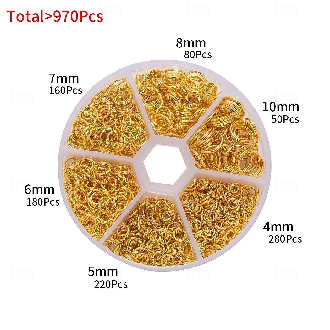 960 ks spojovacích kroužků s O-kroužky – kovové otevřené kroužky pro výrobu šperků, náramků, náušnic &náhrdelníky 2026 - $13.99 –P2