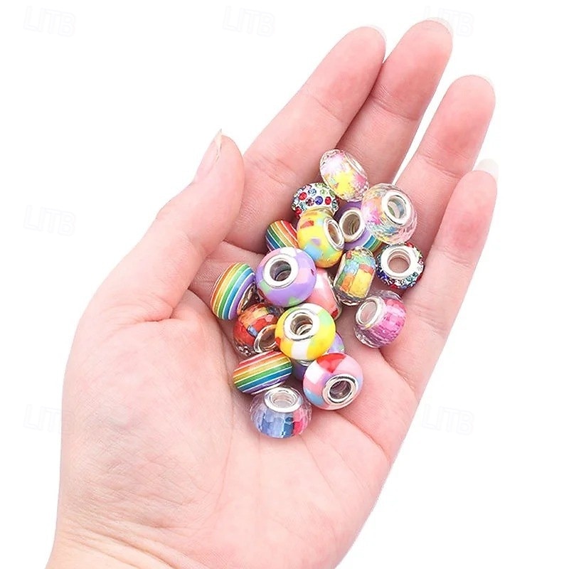Conjunto de pulseiras de cristal faça você mesmo para crianças, kit para fazer joias com miçangas, design de desenho animado rosa, pulseira com pingentes artesanais, acessórios com caixa de presente de 2025 por $19.99 –P6