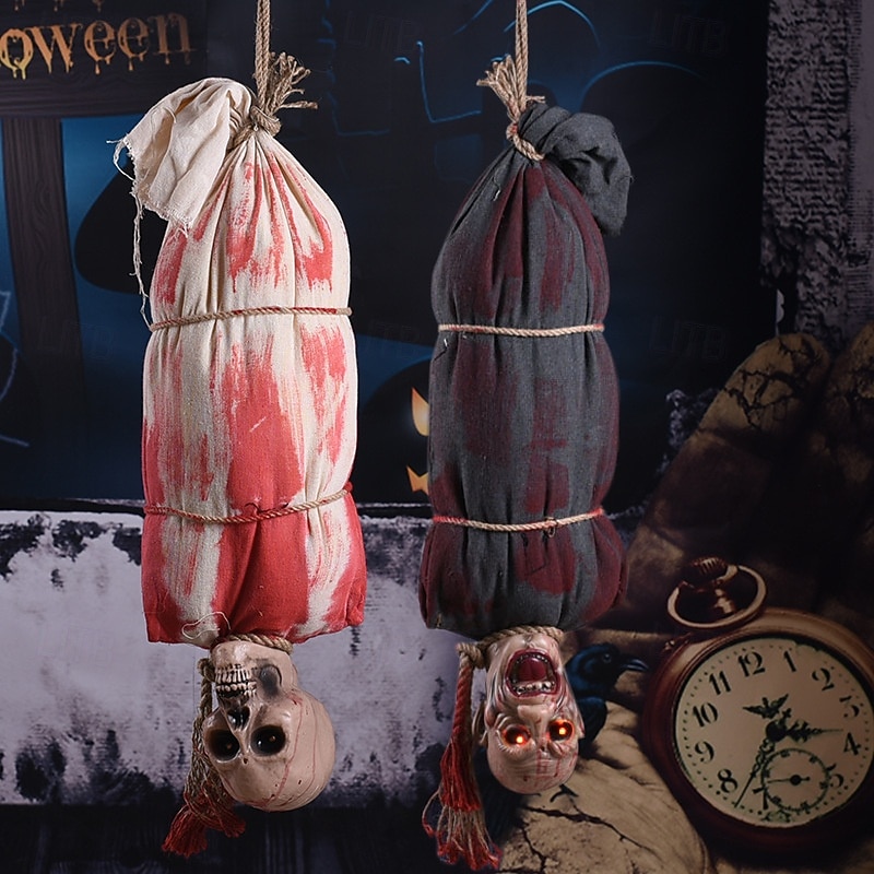 τρομακτικές διακοσμήσεις για το Halloween, κρεμαστό κουκούλι, κινούμενο σχέδιο με αιματηρό κρανίο, πτώμα με λαμπερά μάτια &Τρομακτικός ήχος για στοιχειωμένο σπίτι, στηρίγματα για πάρτι, διακόσμηση 2025 - $97.99 –P8