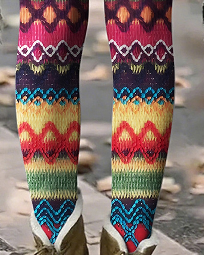 Per donna Pantaloni Leggings Leggings comodi Casual Boho Lunghezza intera Vita Alta Geometrico Elastico in vita Stampato Traspirabilità Confortevole Elasticizzato Vacanza Streetwear Abbigliamento del 2025 a $18.99 –P3