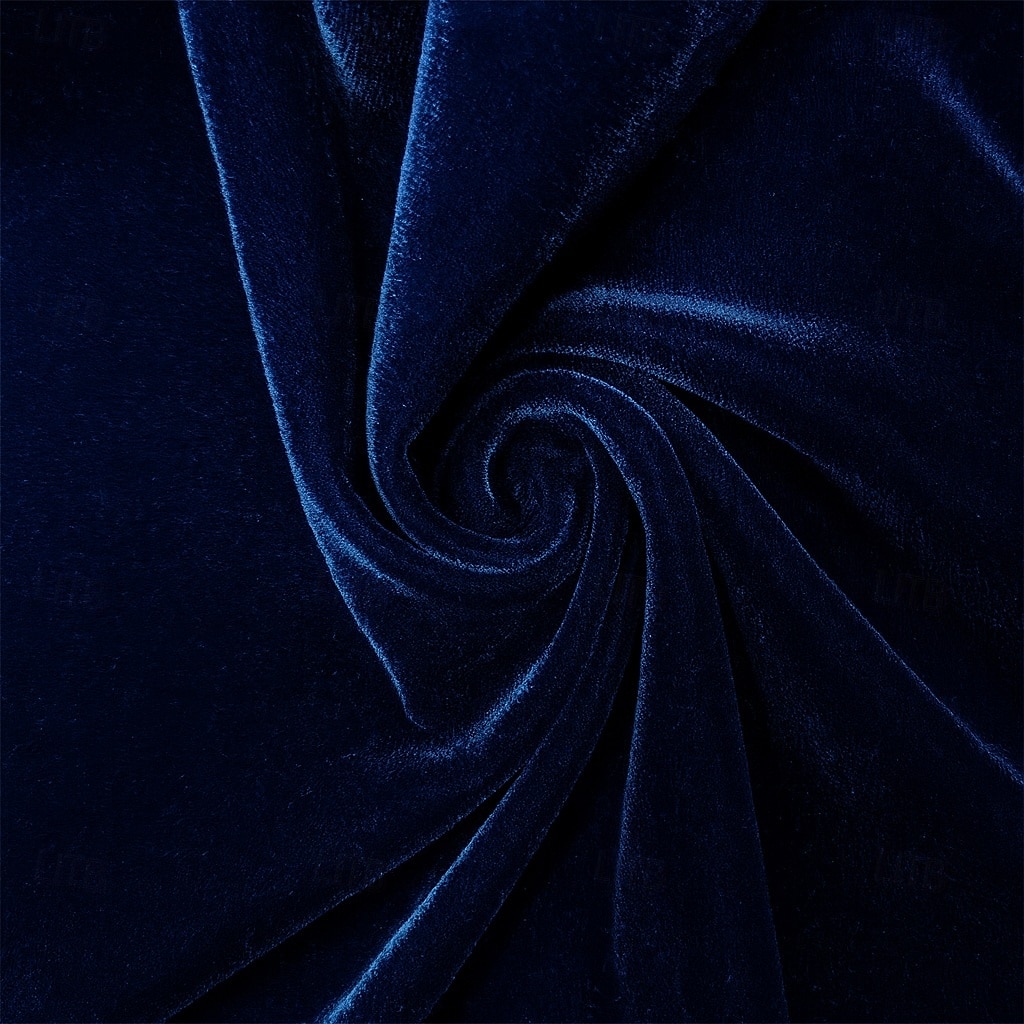 blau rot schwarz Etuikleid/Säule Abendkleid elegantes Kleid formalen Herbst knielang Langarm Rundhalsausschnitt Samt mit Falten gerafft 2025 2025 - $142.99 –P4