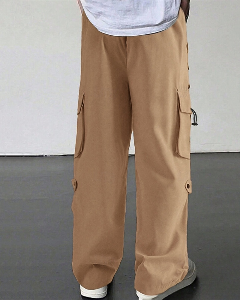 Per uomo Pantaloni Cargo Pantaloni Coulisse Elastico in vita Multi-tasche Semplice Indossabile All'aperto Quotidiano Campeggio & Escursionismo Moda Classico Nero Verde militare del 2025 a $25.99 –P2