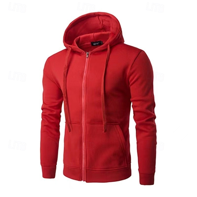 Men's Hoodie Full Zip Hoodie Light Grey Hooded Plain Zipper Pocket Casual Daily Sports & Outdoor Streetwear Cool Sportswear Spring &  Fall Clothing Apparel Hoodies Sweatshirts  Long Sleeve Loose Fit 2026 - $19.99 –P5