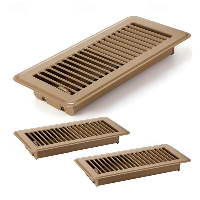 Heavy-Duty 4" x 10" Floor Vents Registers - Walkable Premium Finish Sidewall Floor Register with Easy Adjust Air Supply Lever for Home, Office or Ceiling Installation - Durable and Sturdy Design 2026 - $30.99 –P2