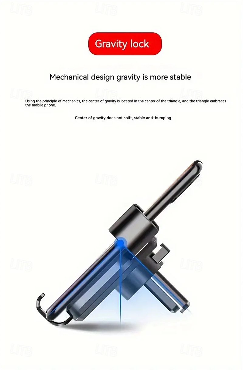 Car Phone Holder Anti-shake Gravity Car Holder For Car Air Vents 2026 - $10.99 –P4