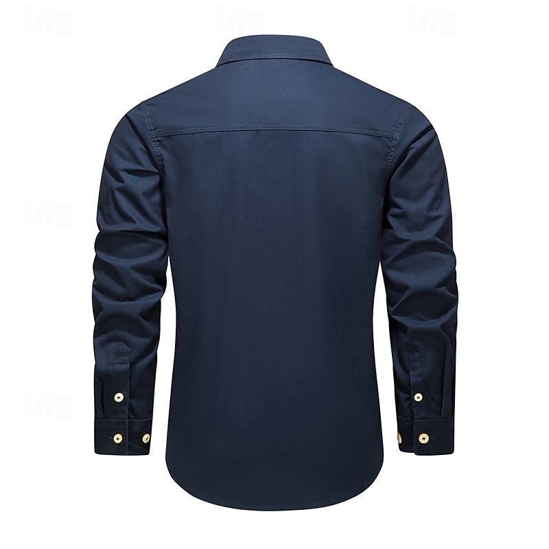 Hombre camisa cargo Camisa para senderismo Manga Larga Cuello Vuelto Camiseta Al aire libre Transpirable Primavera Otoño Algodón Negro Verde Ejército Caqui Caza Rutina de ejercicio Viaje 2026 - $32.99 –P6