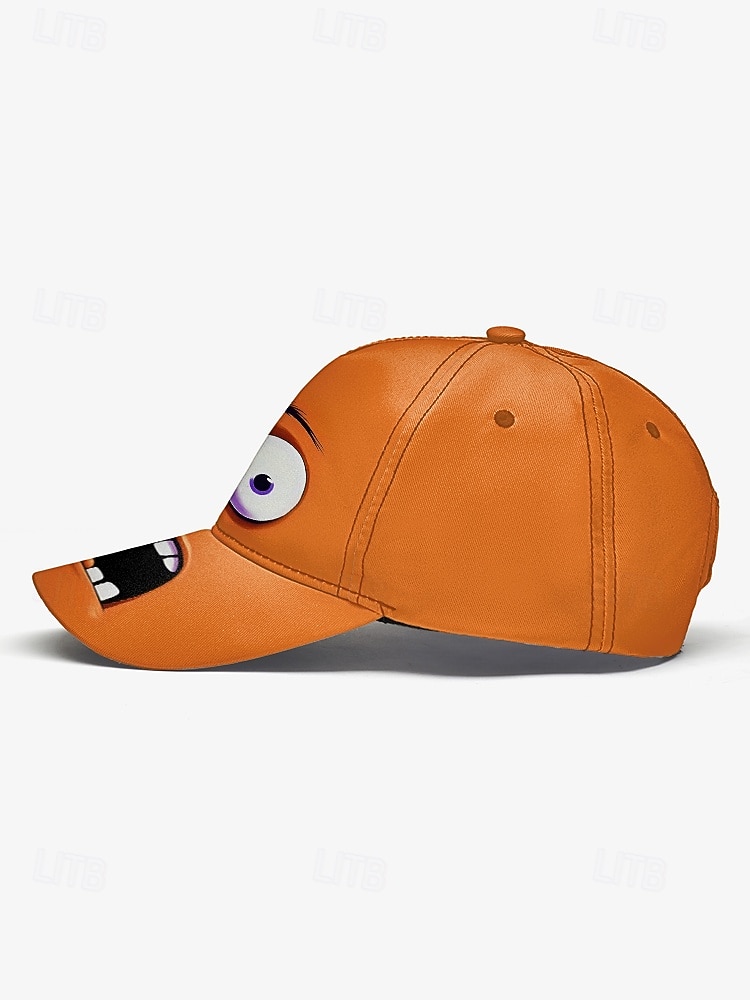 Cappellino da baseball da uomo con faccia da cartone animato: divertenti occhi 3D e design a bocca aperta, disponibile in più colori, perfetto per l'abbigliamento casual e all'aperto del 2026 a $18.99 –P5
