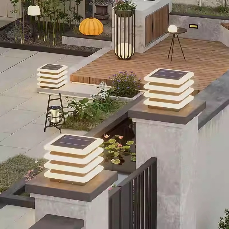 Lampada da esterno a LED, lampada da terra impermeabile, per cortile, portico, patio, esterno, terrazza, garage, cortile, lanterna da terra esterna del 2025 a $302.19 –P2