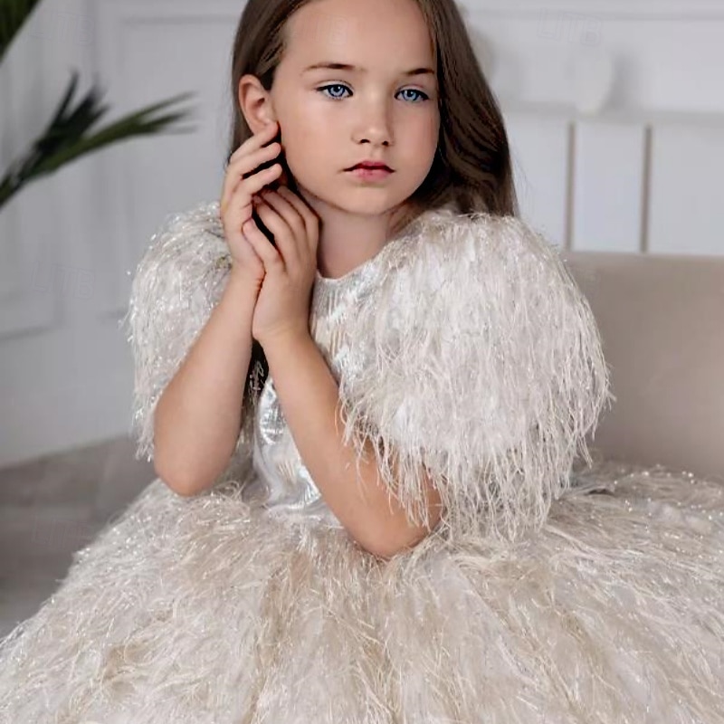 Kinder Mädchen Partykleid Einfarbig Kurzarm Leistung Netz Prinzessin Süß Netzstoff Knöchellang Etui-Kleid Tüllkleid Sommer Frühling Herbst Kinder Schwarz Weiß Rosa 2025 - $100.99 –P8