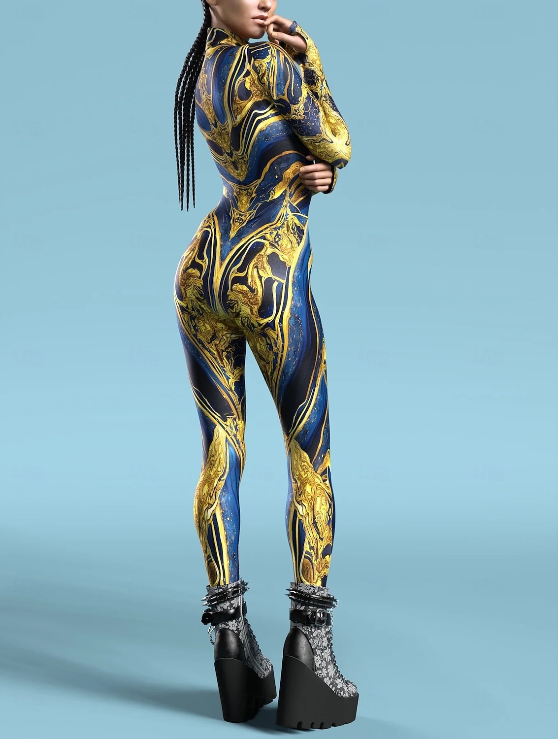Mønstrede Zentai-drakter Cosplay kostyme Kroppsdrakt Printer Karnevalskostyme heldekkende drakter Herre Dame Gutt Sexy kostyme Halloween Kostyme til Ytelse Fest Maskerade Barne Voksne 2025 - $29.99 –P7