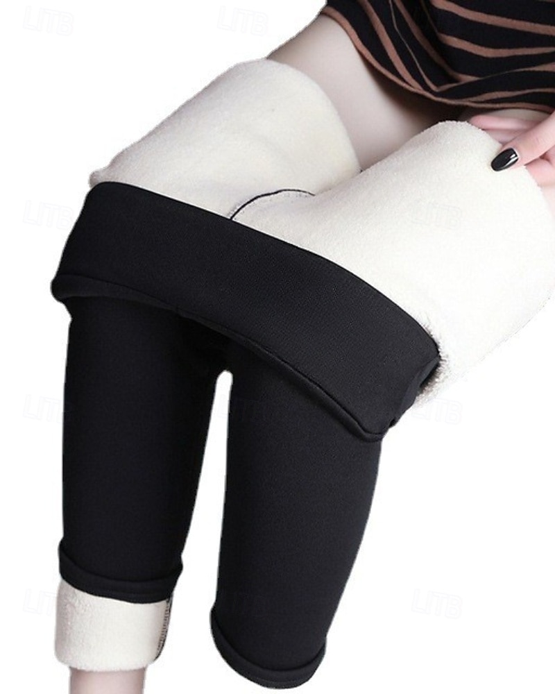 Mulheres leggings forradas de lã Calças Leggings Roupa de rua Casual Comprimento total Natural Tecido Cintura elástica Confortável Rua Feriado Roupa Diária clarete Cinza escuro Cinzento Preto 1 # de 2025 por $20.99 –P7