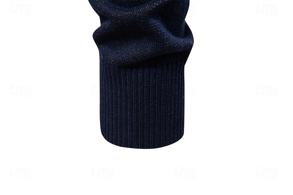 Men's Pullover Knit Regular Tops Check Pattern Crew Neck Cool Pullover School Vacation Clothing Apparel Spring Fall Dark Navy Purple S M L 2026 - $53.99 –P14