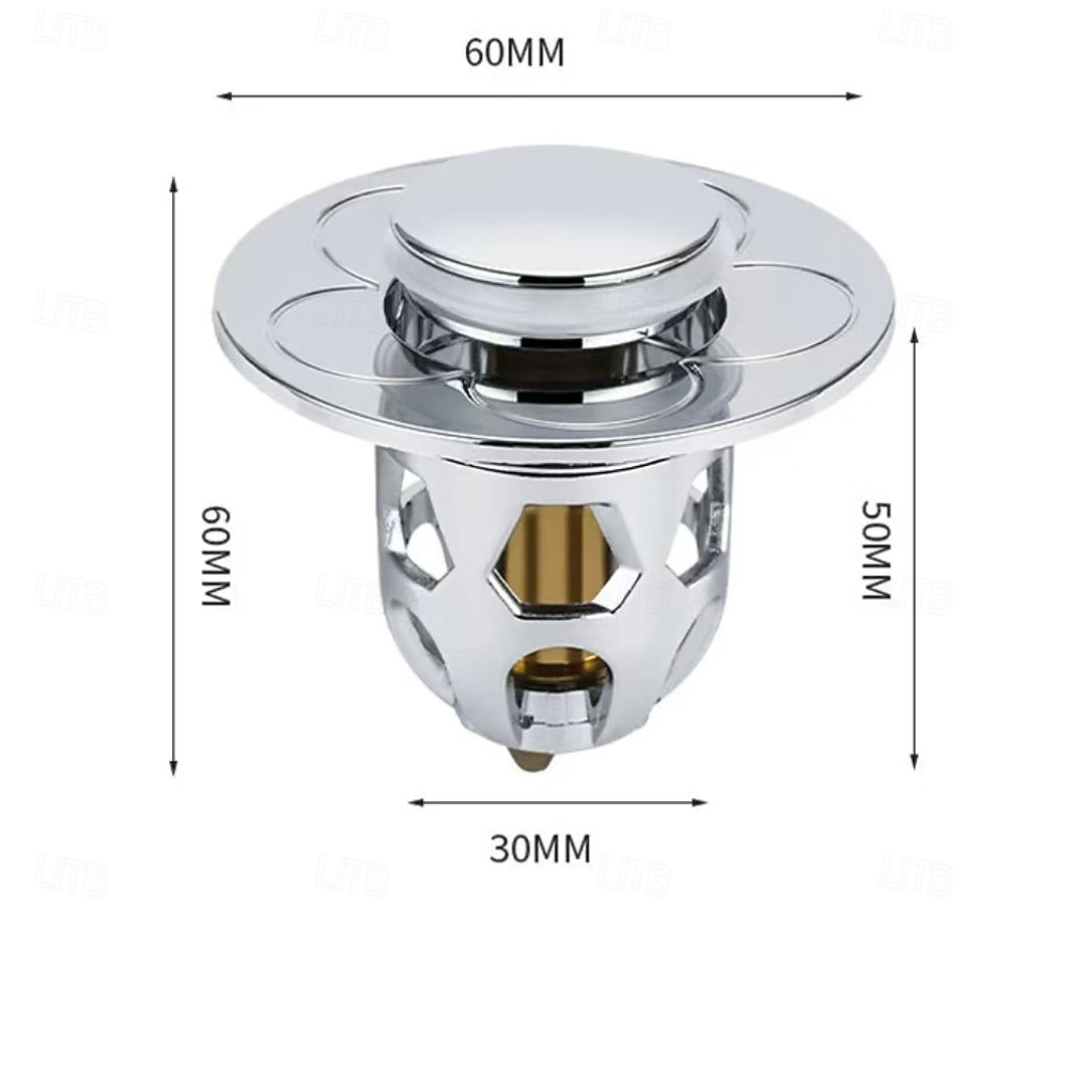 Bouchons de vidange universels pour évier de salle de bain, lot de 2 – Bouchon escamotable à pression avec noyau en laiton &lavabo de cuisine de 2026 ? $15.99 –P9