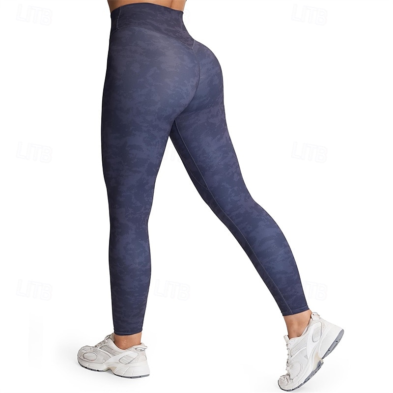 Damskie Legginsy capri Legginsy do jogi Wyszczuplenie brzucha Siłownia Obuwie sportowe Bieganie Doły Drukowanie Biały Granatowy Brązowy Jesień Sport Odzież sportowa Szczupła 2026 - $23.99 –P9