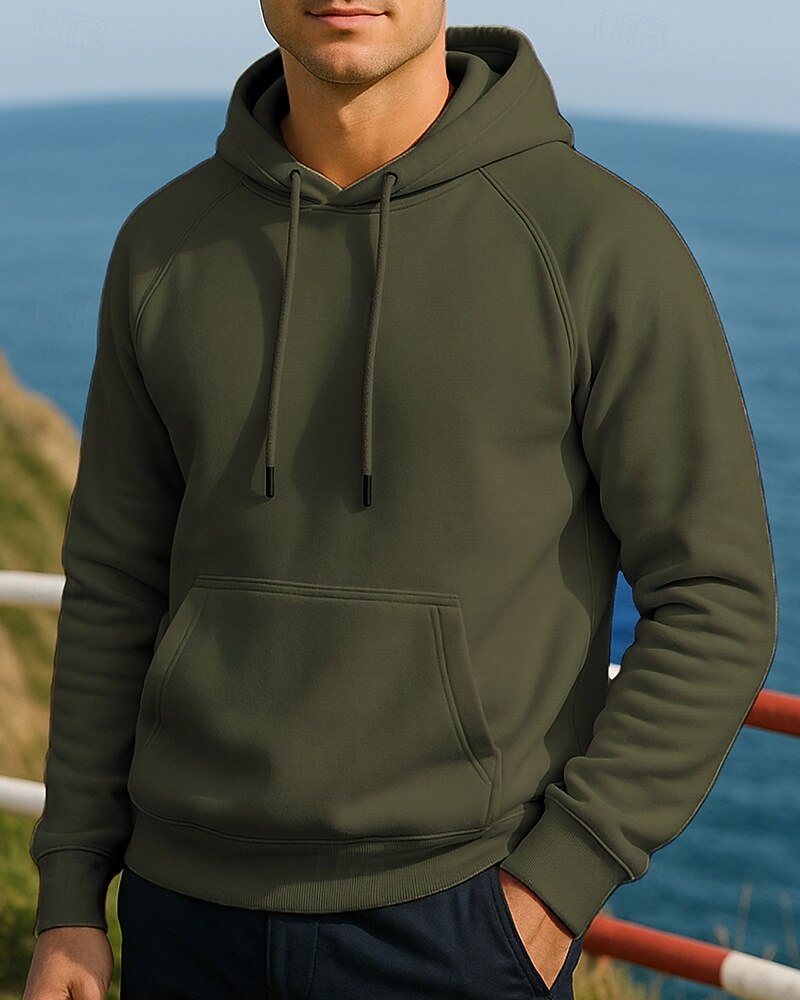 Hombre Sudadera informal Sudadera con capucha Con bolsillos Manga Larga Camiseta Ropa Deportiva Otoño Color sólido Moda Al Aire Libre Viaje Corriendo Ropa de deporte Ropa de Deporte Negro Amarillo 2025 - $21.99 –P12