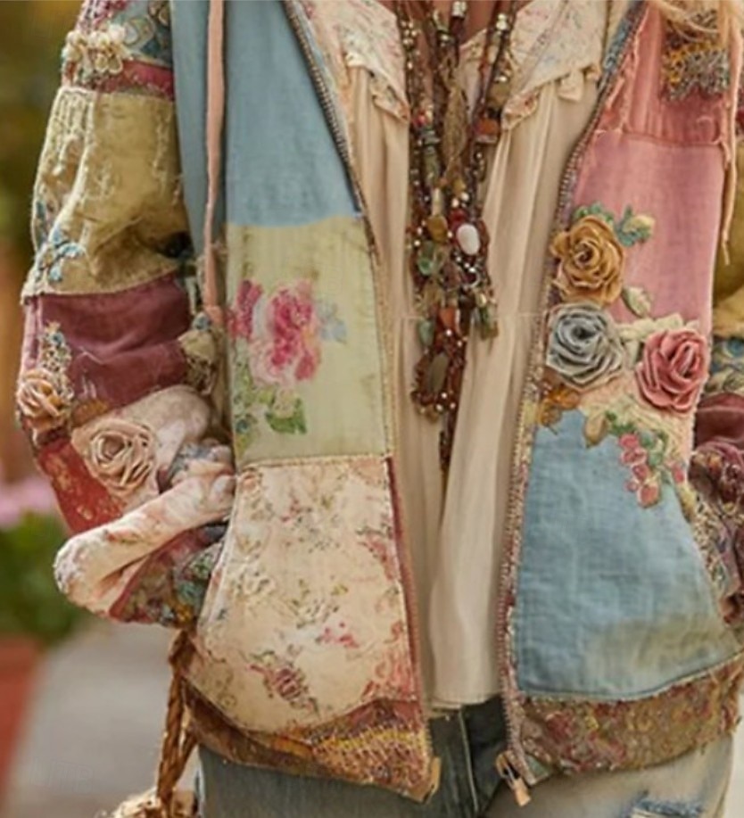 Felpe con Cappuccio 3D Donna Stampate con Grafica Floreale Moda Casual Boho Maniche Lunghe Cappuccio Top Regolari Abbigliamento Stradale Quotidiano Patchwork Tasca con Cerniera Rosa Rosso Blu del 2025 a $26.99 –P2