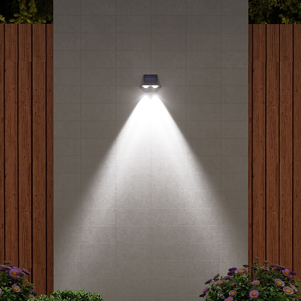 2/4 sztuki solarnej lampy ściennej, wodoodpornej, zewnętrznej, ogrodowej, do oświetlenia ściennego, domu, balkonu, świątecznej dekoracji, nastrojowej lampy, willi, lampy ulicznej 2026 - $21.99 –P8