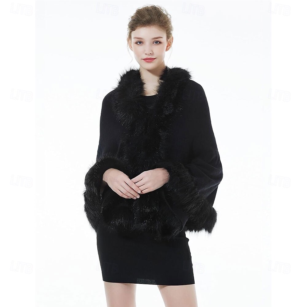 imitatiebont sjaal wikkel stola schouderophalen bruids winter bruiloft 2025 - $50.99 –P5