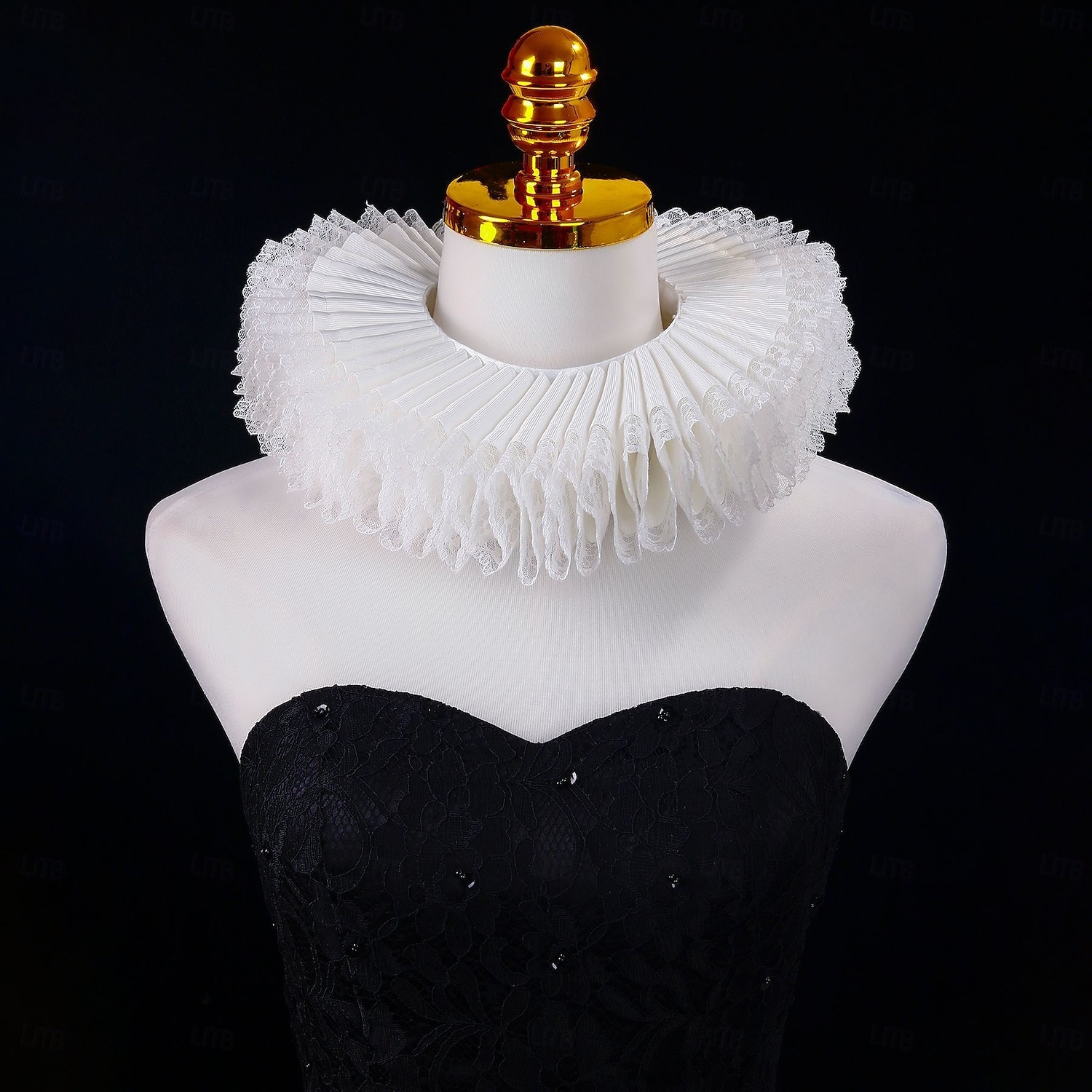 Rococó Victoriano Renacimiento Cuello con volantes isabelino Noble Aristócrata Disfraz Unisexo Víspera de Todos los Santos Carnaval Rendimiento LARP Feria Ren Adultos Cuello Todas las Temporadas 2025 - $19.49 –P2
