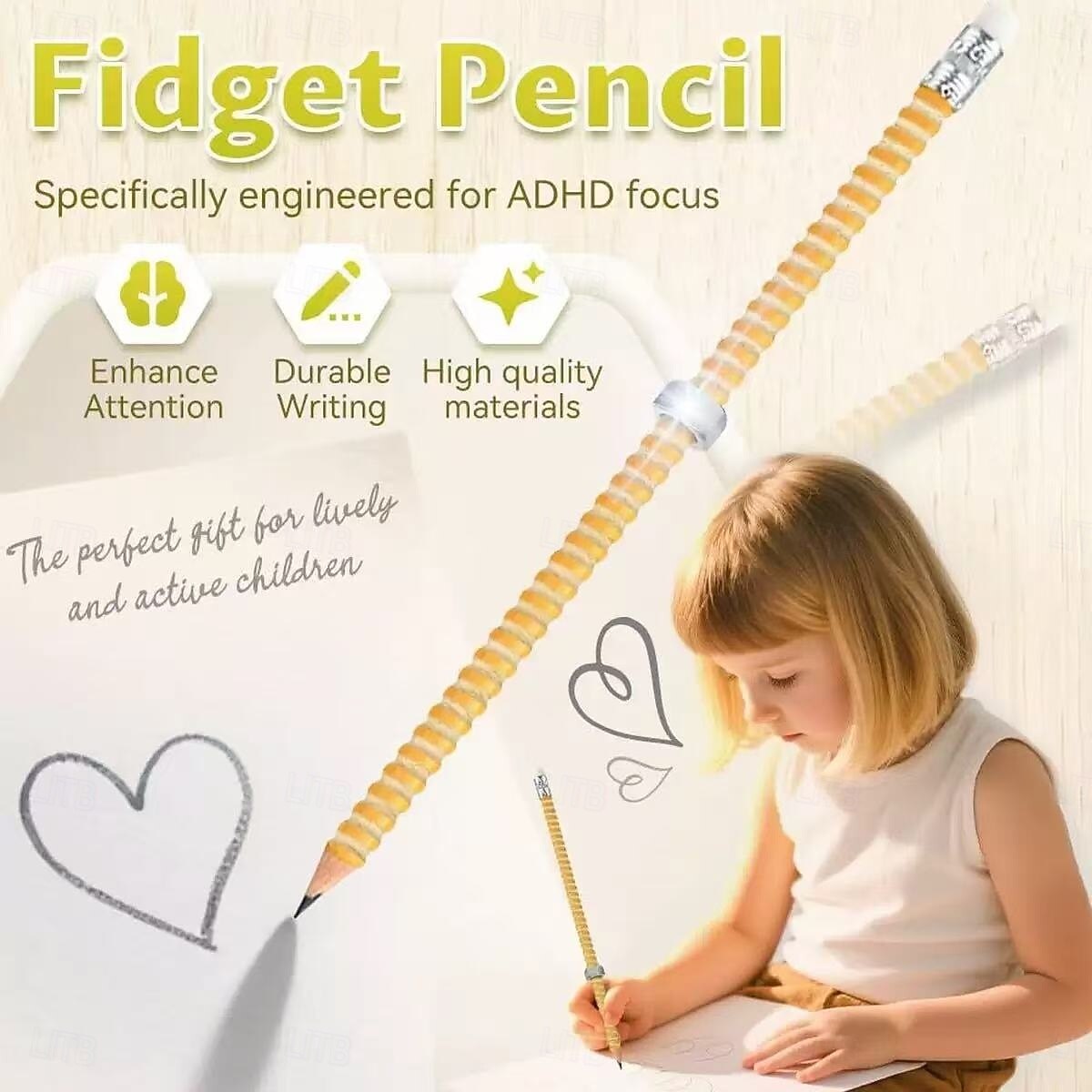 2/3/5 peças de caneta de descompressão de porca com rosca lápis de madeira com rosca e porca giratória perfeita para escola escritório casa presente de aniversário de 2025 por $10.99 –P1