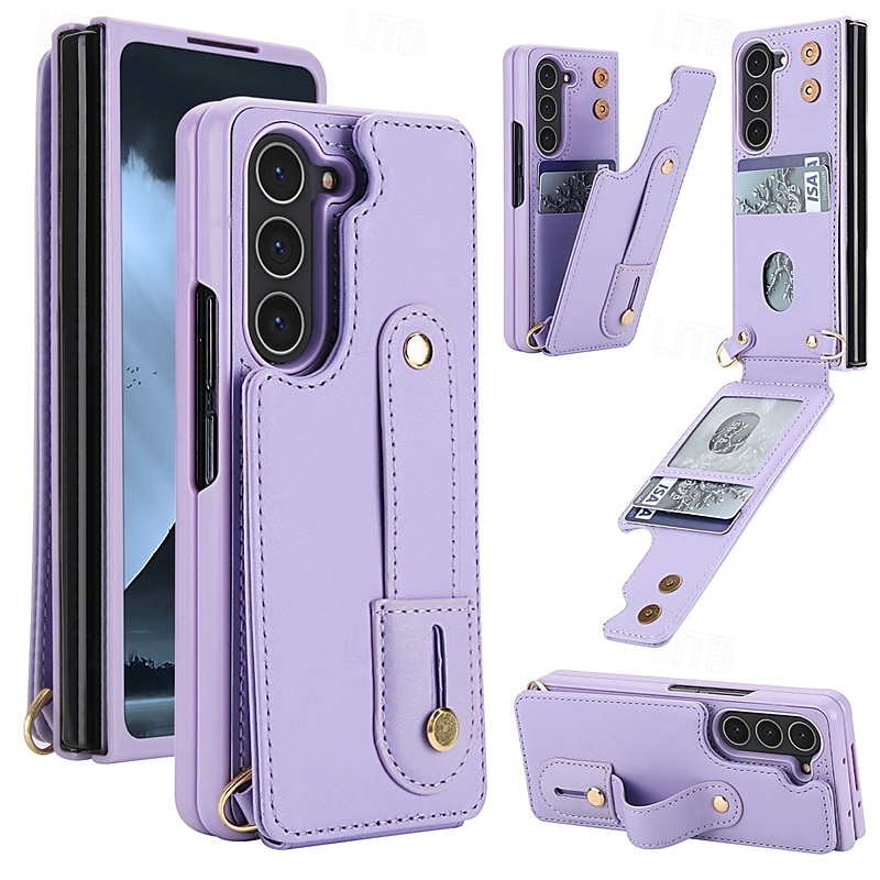 telefon Ügy Kompatibilitás Samsung Galaxy Z-hajtás 7 Z Hajtogatás 6 Z Fold 5 Z Fold 4 Felhajtható fedél Kártyahely Ütésálló Retro PC PU bőr 2025 - $20.99 –P1