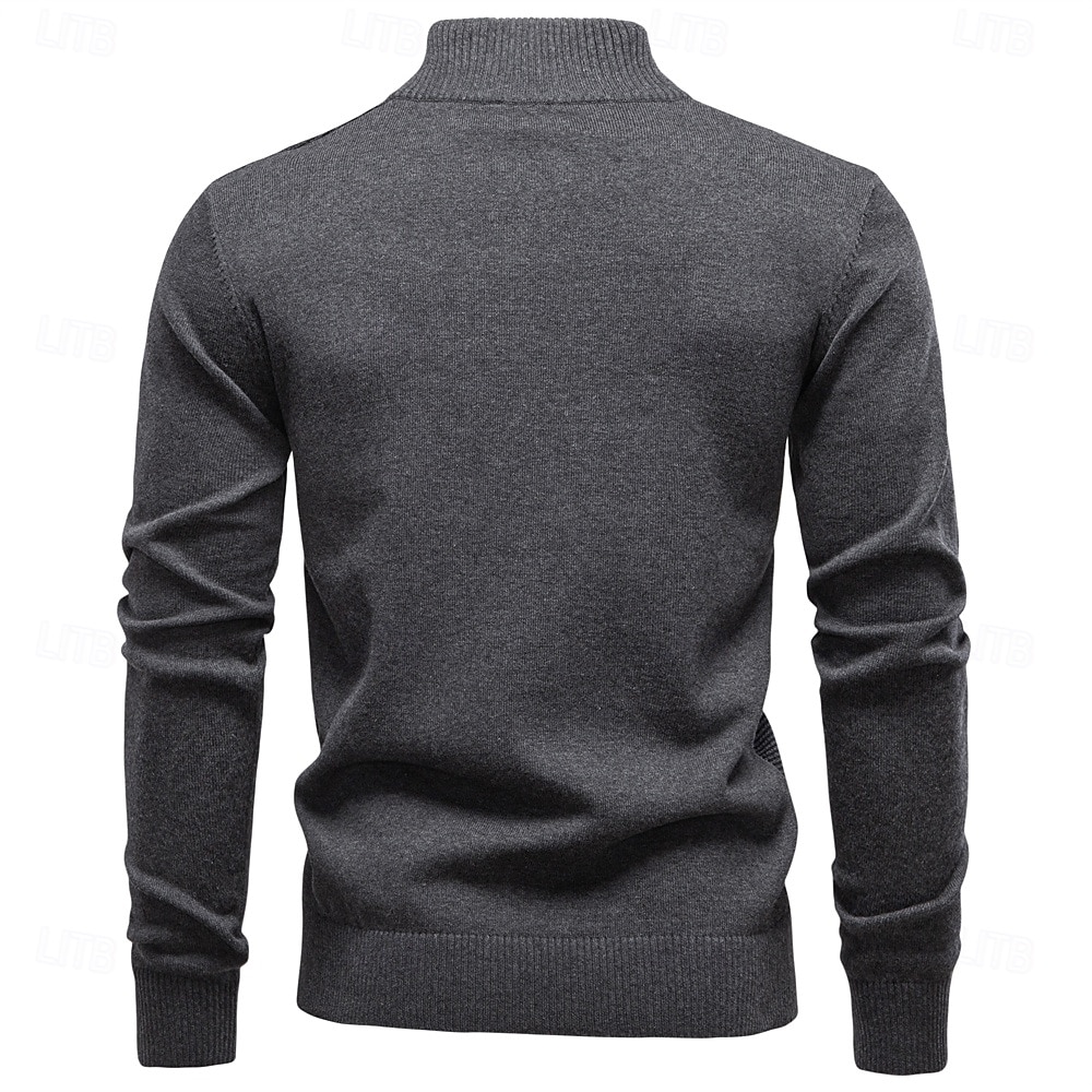 Herren Pullover Zopfmuster Stricken Normale Oberteile Halber Reißverschluss Farbblock Geometrisch Stehkragen Elegant Vintage Schule Urlaub Bekleidung Frühling Herbst Grün Armeegrün S M L 2026 - $53.99 –P10