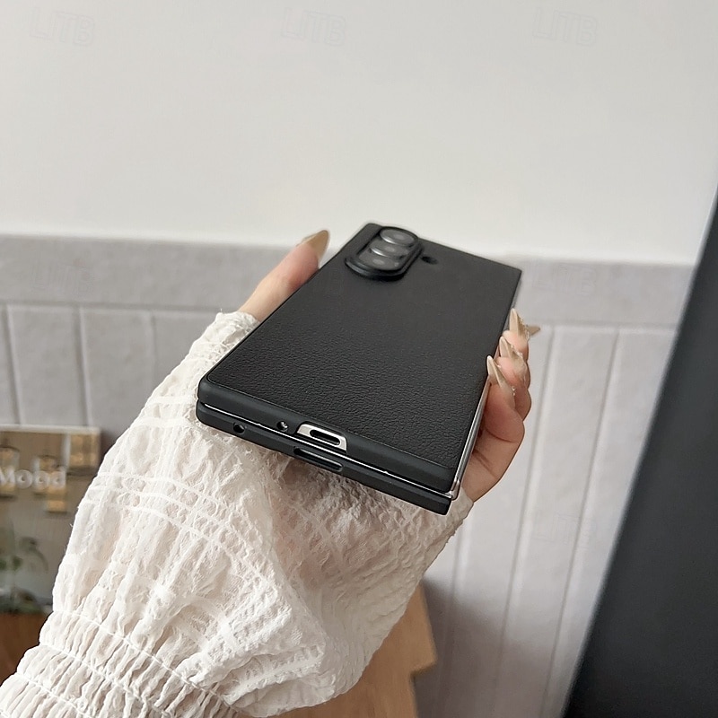 telefono Custodia Per Samsung Galaxy Piegatura a Z 7 Z Fold 6 Z Fold 5 Z Fold 4 Copertura Posteriore Resistente agli urti Retrò TPU Pelle PU del 2025 a $11.99 –P4