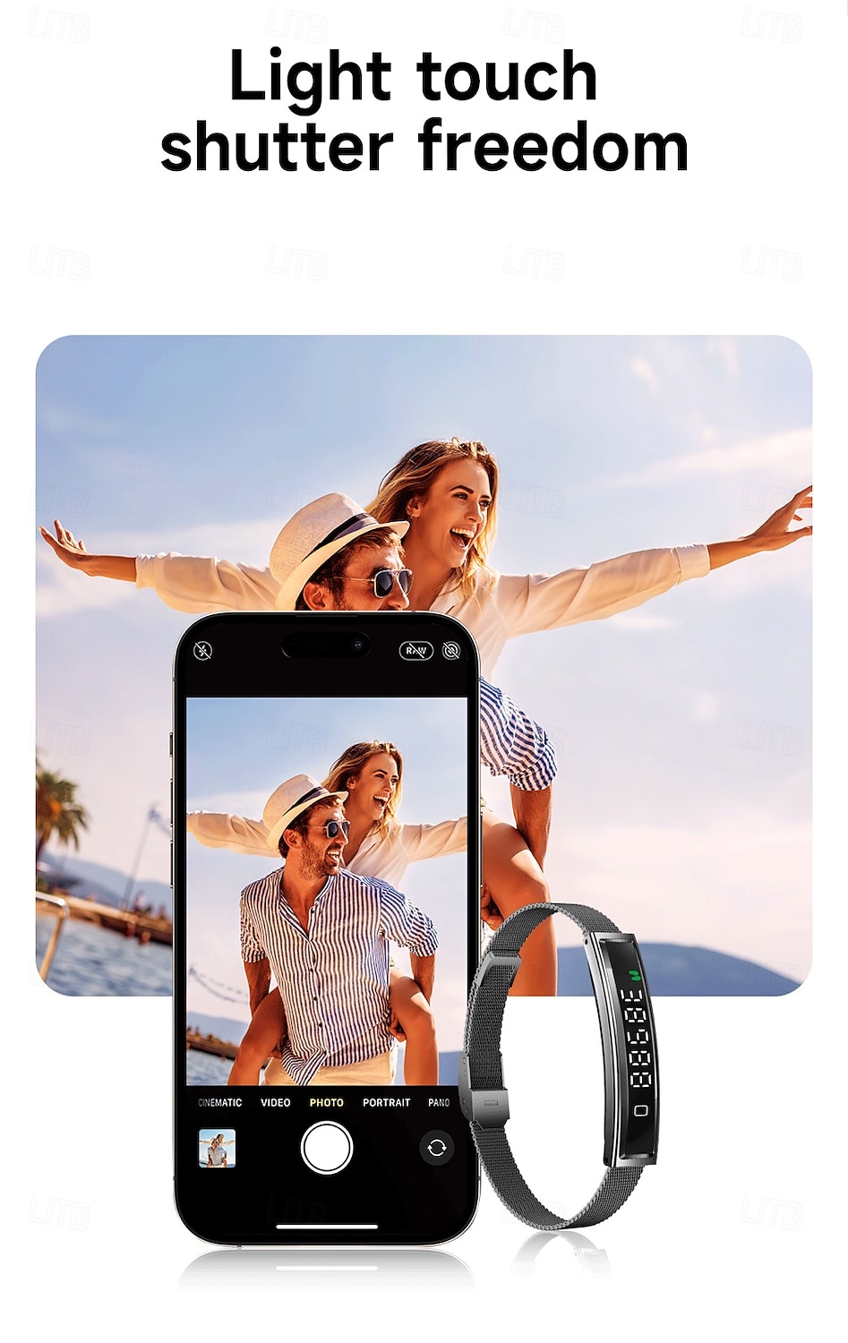 2025年 B3 スマートウォッチ 1 インチ スマート·ウォッチ ブルートゥース 歩数計 着信通知 アクティビティトラッカー と互換性があります Android iOS 女性 男性 長時間スタンバイ 防水 ステップトラッカー IP68 10.5mmウォッチケース  コレクション – $47.99 –P5
