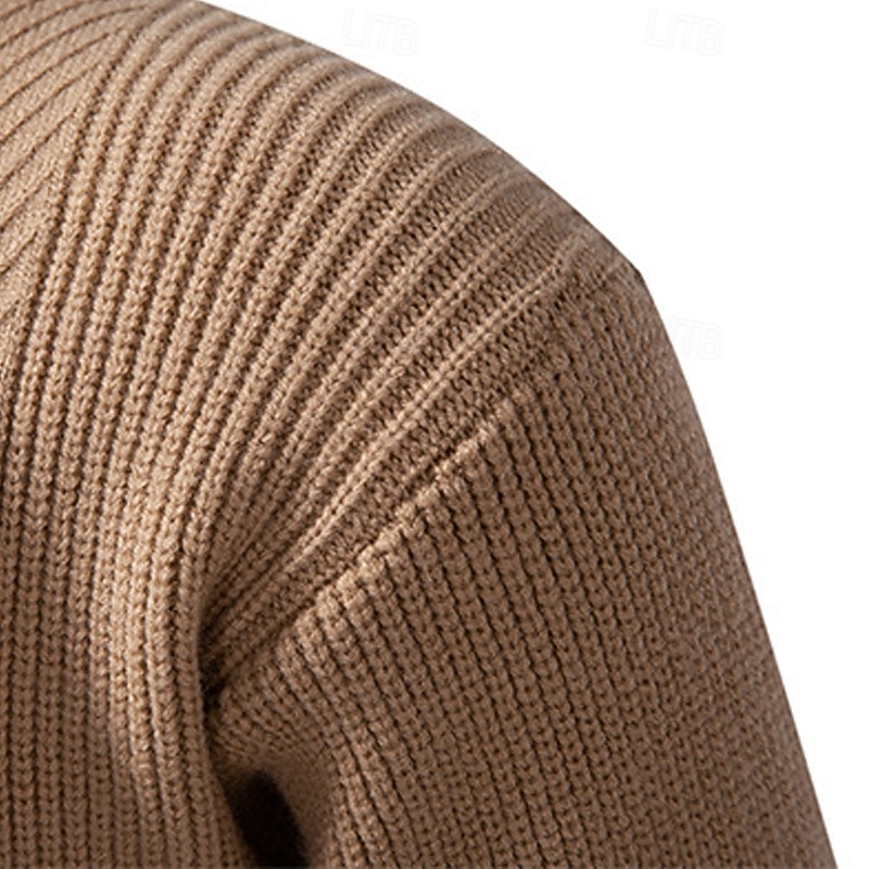 Per uomo Felpa Cardigan A Coste Maglia Corto Lavorato a maglia Tinta unica Collo Alto Vacanza Moda Casuale Abbigliamento quotidiano Abbigliamento Primavera & Autunno Nero Rosso M L XL del 2026 a $43.99 –P8