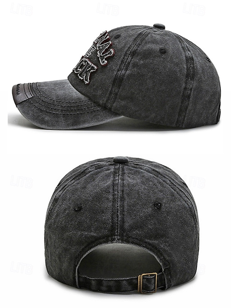 férfi vintage hímzett baseballsapka – kopott pamutból készült, állítható sapka szabadtéri sportokhoz, utazáshoz és hétköznapi utcai viselethez 2025 - $11.99 –P8