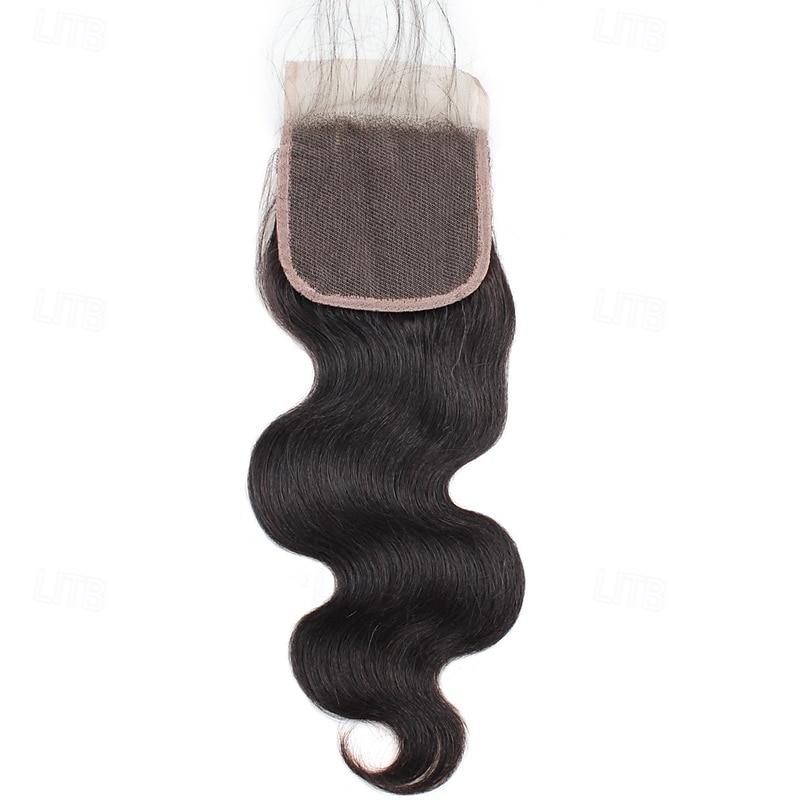 Braziliaanse bodywave van menselijk haar, weefextensie van menselijk haar, 3 bundels met sluiting, 4x4 kantsluiting 2025 - $211.99 –P8