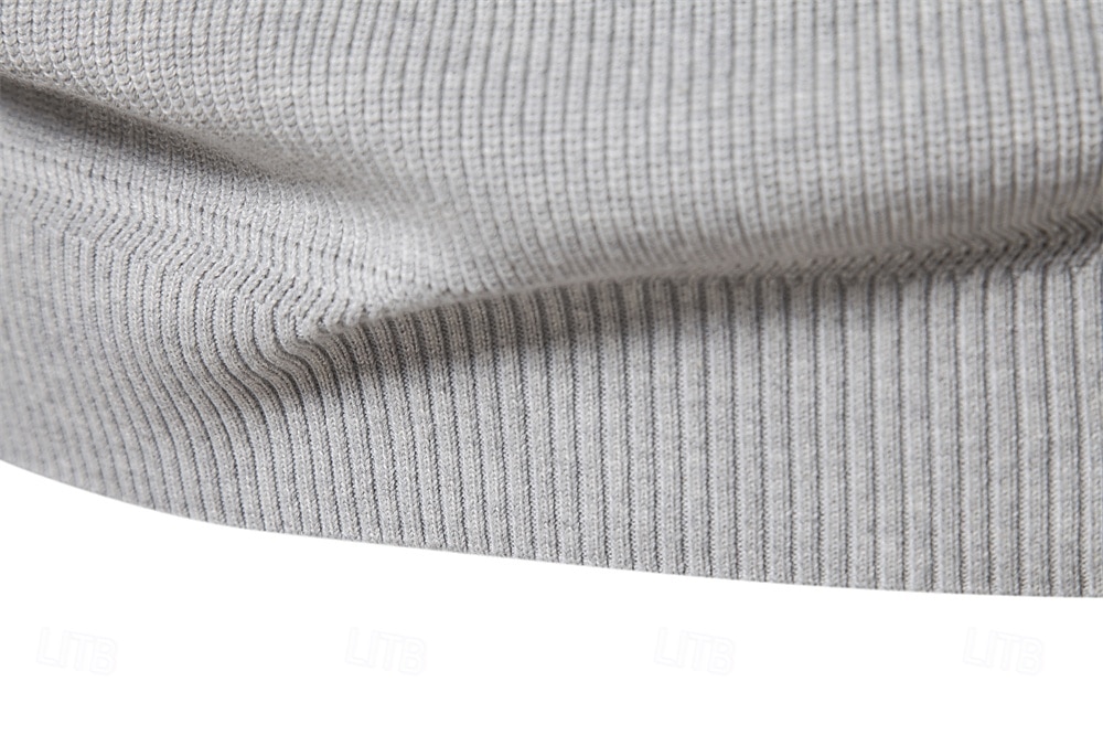 Miesten Pusero Neuloa Tavalliset topit Puolet vetoketjusta Tavallinen Pystykaulus Tyylikäs Aja sivuun Koulu Loma Vaatetus Kevät Syksy Musta Tumma laivastonsininen S M L 2025 - $50.99 –P10