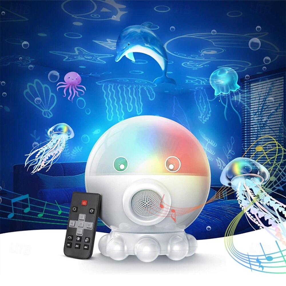 Projecteur de lumière nocturne océanique, lumières de Noël, décoration de chambre pieuvre, jouets pour enfants, rotation à 360°, océan et étoiles &Projection lunaire, 17 modes d'éclairage, 9 de 2025 ? $35.99 –P2