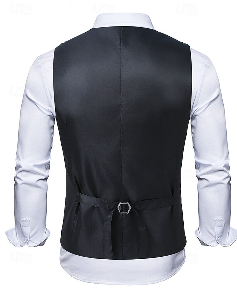Homme Gilet Vacances Soirée Affaires Mode Occasionnel Printemps Automne Avec Poches Boutons Polyester Confortable Paisley Droit 1 bouton Revers en Pointe Coupe régulière Rouge Gilet de 2026 ? $37.99 –P4