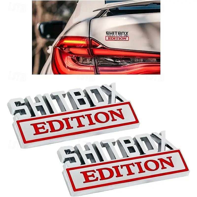 2 emblemas divertidos para coche en 3D: calcomanía de repuesto para guardabarros ABS compatible con la mayoría de coches, camiones y SUV. 2026 - $20.99 –P9