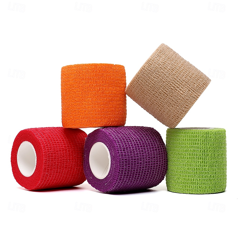 fasce elastiche sportive autoadesive colorate, fasce di supporto flessibili per ginocchia, dita, caviglie, polsi, spalle e articolazioni, protezione muscolare e prevenzione degli infortuni del 2025 a $3.49 –P7