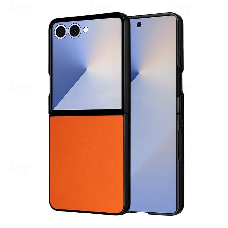 telefono Custodia Per Samsung Galaxy Z Flip 7 Z Flip 7 FE Z Flip 6 Z Flip 5 Copertura Posteriore Resistente agli urti Retrò TPU Pelle PU del 2025 a $9.99 –P12