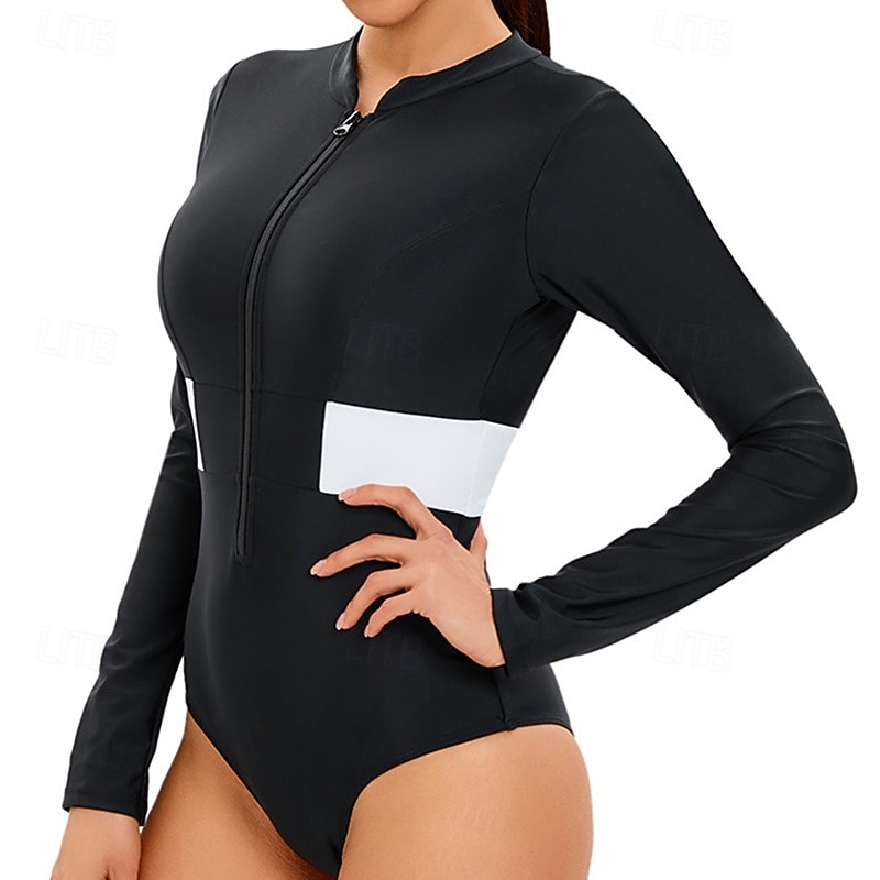 Dámské Ochrana proti vyrážce Plavky S potiskem Zapni UV ochrana proti slunci UPF50+ Dlouhý rukáv Plavky Surfování Plavání Léto 2026 - $23.99 –P15