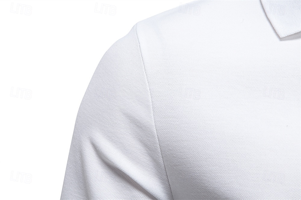 Herre Polo Arbeid Virksomhet Aftæpning Langermet Fritid Bekvem عادي Broderi Fargeblokk Alle årstider Normal Svart Hvit Mørk Marineblå Militærgrønn Lyseblå Polo 2026 - $21.99 –P26