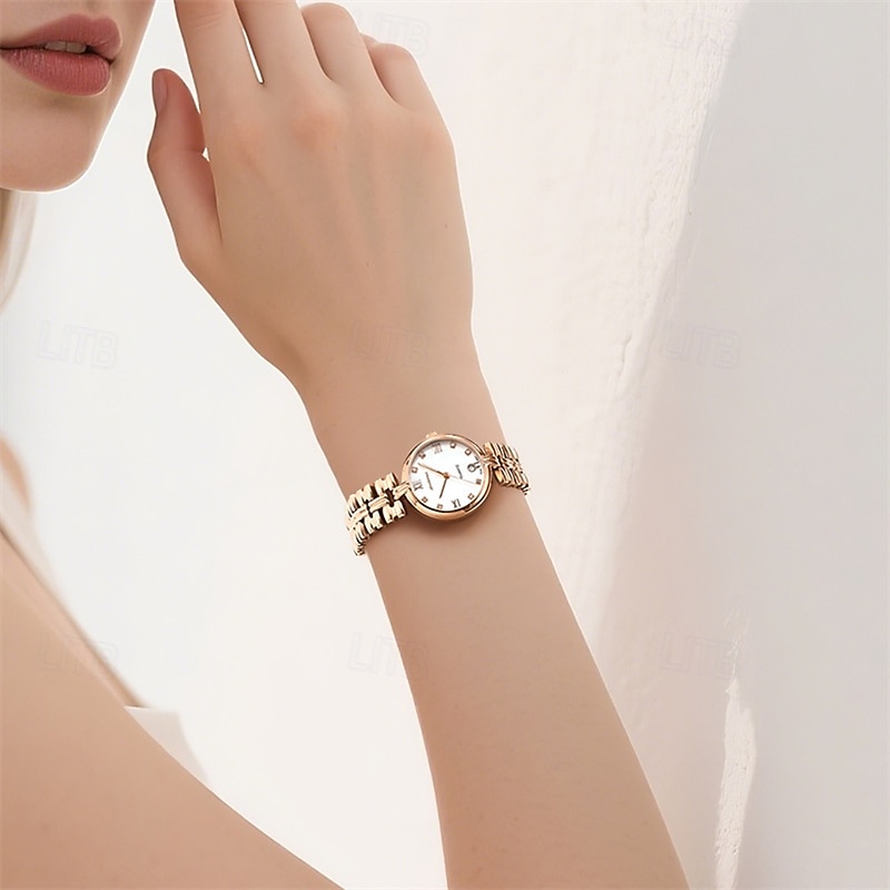 Nové módní a trendy dámské hodinky Golden Shield jsou importovaný stroj s diamanty zdobeným kalendářem, retro tenký model s malým ciferníkem, vodotěsné, ležérní a sportovní, dámské, obchodní. 2025 - $61.99 –P9