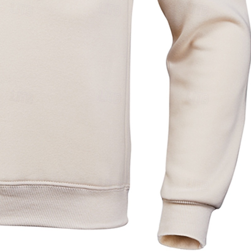 Per uomo Maglia Felpa in pile Maglione Felpa con cappuccio foderata in pile Nero Bianco Giallo Rosa Rosso Girocollo Semplice Sport & Outdoor Casuale Quotidiano Poliestere Streetwear Cool del 2025 a $8.49 –P13