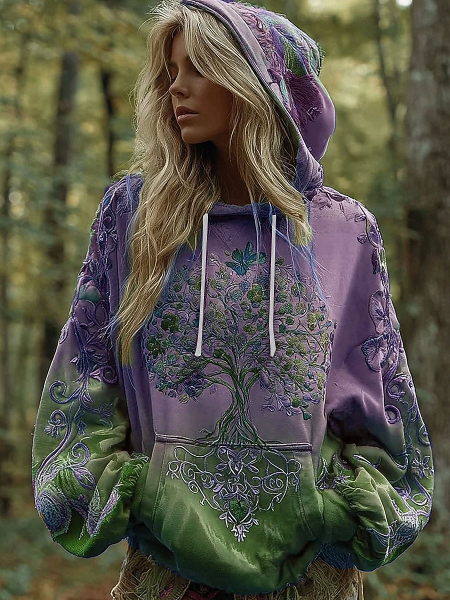 Femmes Sweat à capuche Graphique Tribal Occasionnel manche longue À capuche Hauts Réguliers Tenue de soirée Rue Tenue Quotidienne Bleu Violet Vert Printemps Automne Hiver de 2025 ? $27.99 –P2