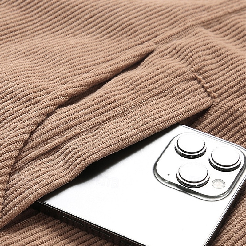 Per uomo Giacca Leggera Giacca in Velluto a Coste Giacca Casual Vacanza Quotidiano Caldo Tasca Primavera Autunno Semplice Moda Classico Bavero Regolare Nero Cachi Verde militare Beige Giacca del 2025 a $37.99 –P6