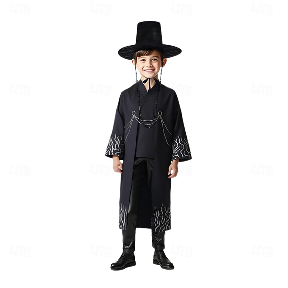 KPop-Dämonenjäger Dämonenjungengruppe Saja Boys Jinu Saja Kostüm Hanbok Festkleidung Koreanisch traditionell Virtuelles Idol Film Cosplay for Herren Jungen Kinder Erwachsene Halloween Karneval 2025 - $82.99 –P9