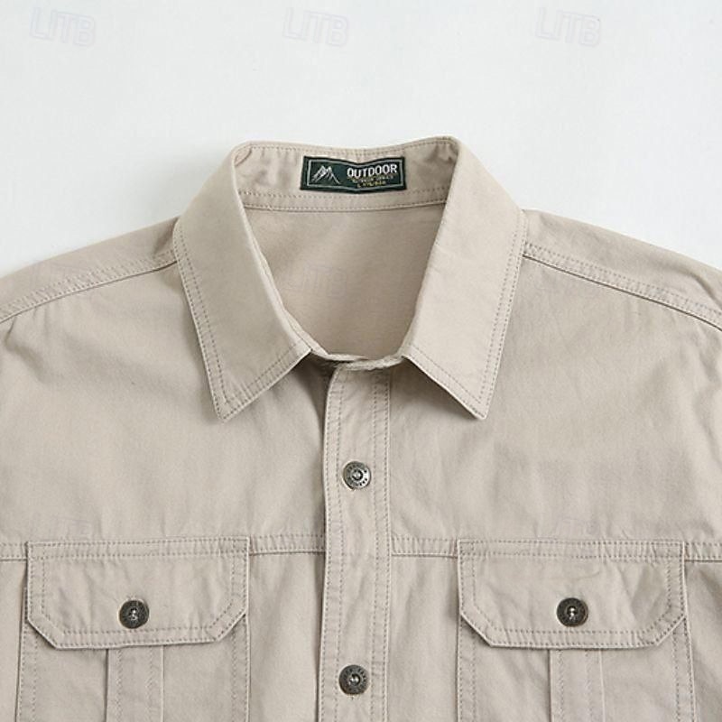 Herren Amerikanische US-Flagge Arbeitshemd Westernhemd Cargohemd Langarm Lässig Taktisch Sport im Freien Arbeitskleidung Frühling Herbst Umlegekragen Zwei Fronttaschen Hemden mit Knopfleiste Schwarz 2026 - $29.99 –P8