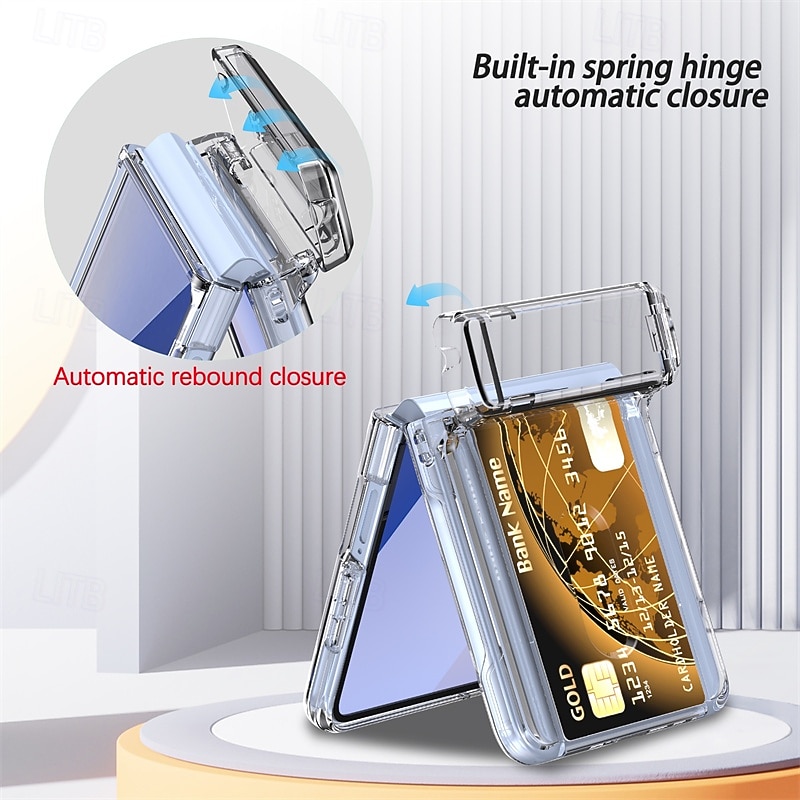 2026年 電話 ケース 用途 サムスンのギャラクシー Zフリップ7 Zフリップ6 バックカバー スタンド付き カード挿入口 耐衝撃 PC  コレクション – $18.99 –P3